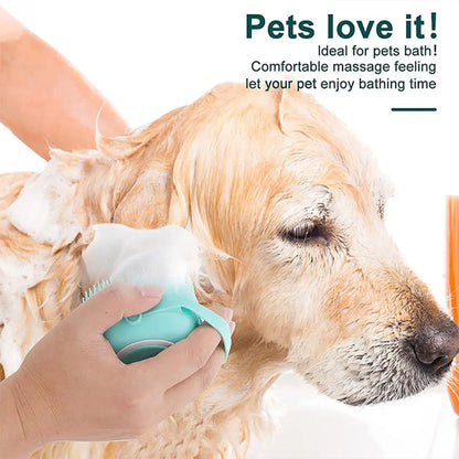 Bath Massage Gloves for a pet